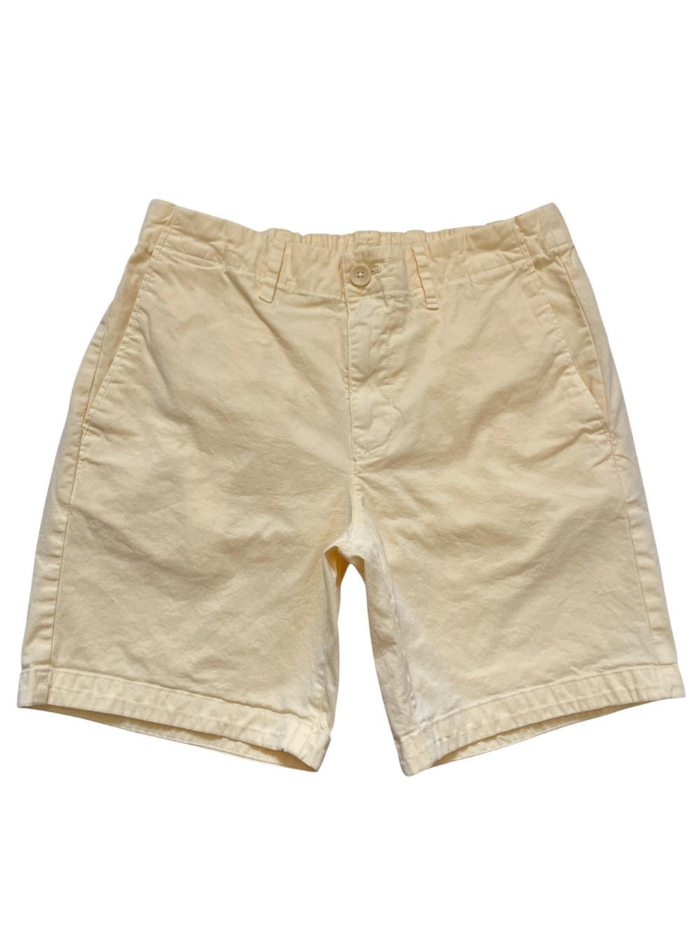 Bonobos Washed Chino Shorts Slim Fit 7” Comfort Stretch Waist Yellow Casual